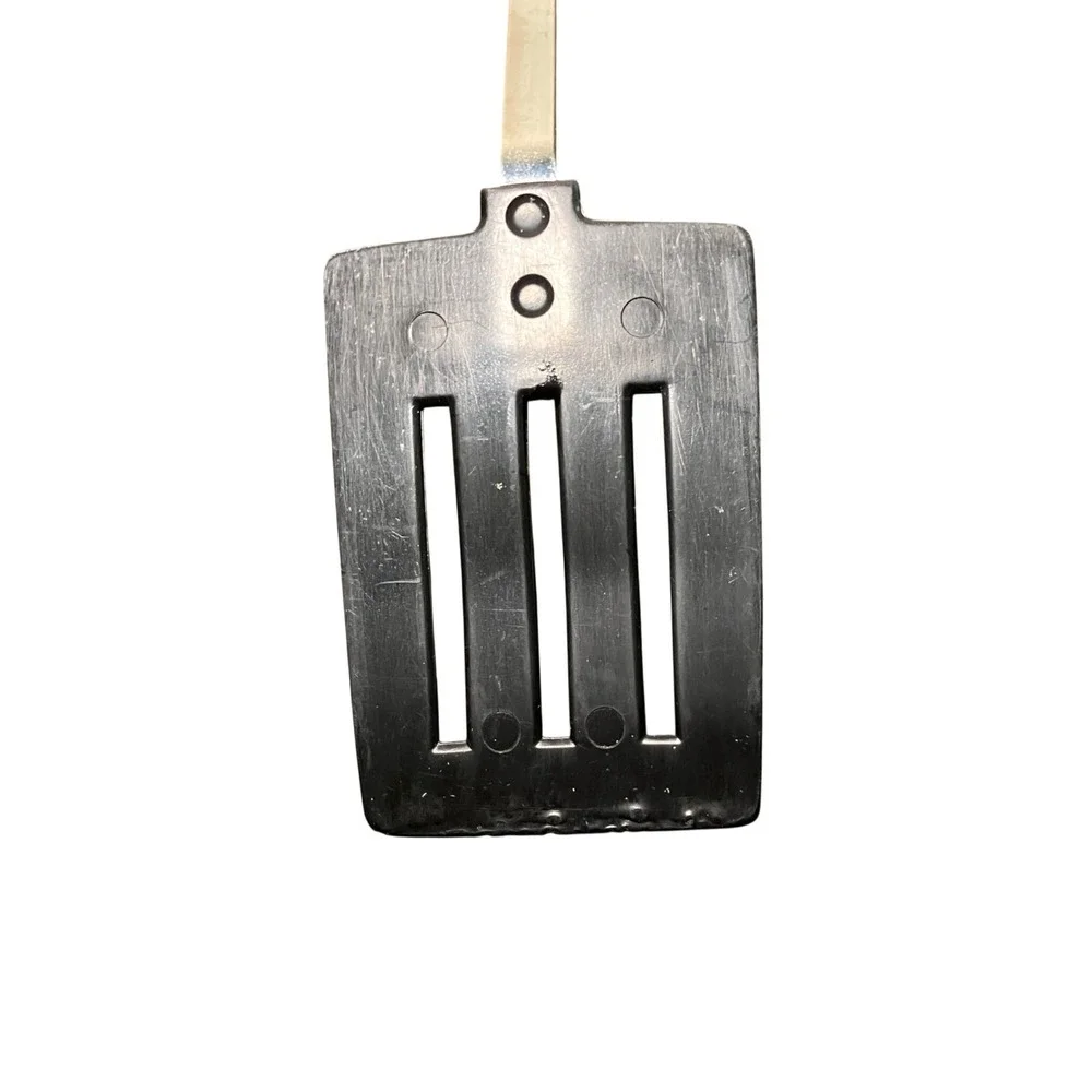 EKCO Slotted Spatula Kitchen Utensil Green  Handle Black Nylon USA Vintage